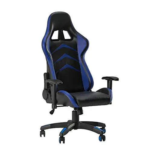 PU Leather Blue Gaming Chair